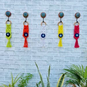 Evil Eye Wall Hanging | Handcrafted Protection & Elegance (With Hook)