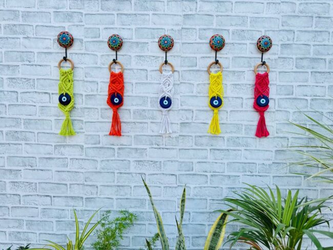 Evil Eye Wall Hanging | Handcrafted Protection & Elegance (With Hook)