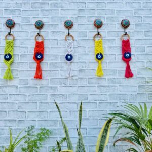 Evil Eye Wall Hanging | Handcrafted Protection & Elegance (With Hook)