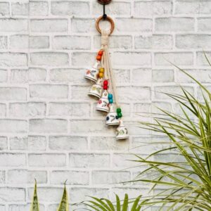 Ceramic Macrame Bells Colorfull (With Hook)