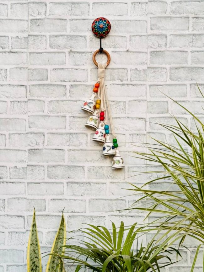 Ceramic Macrame Bells Colorfull (With Hook) - Image 2