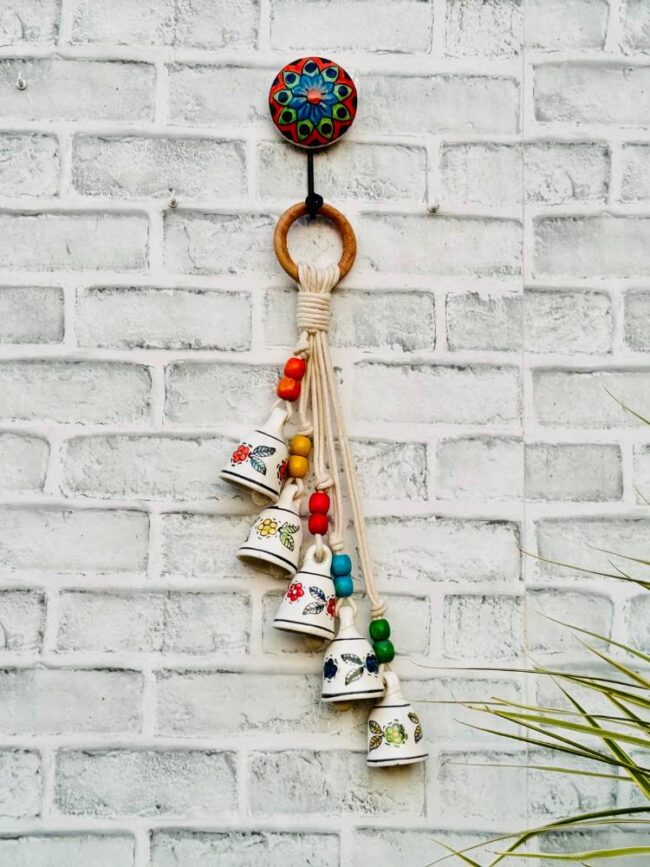 Ceramic Macrame Bells Colorfull (With Hook) - Image 3