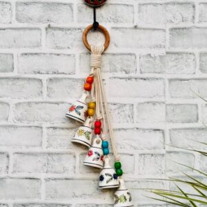 Ceramic Macrame Bells Colorfull (With Hook)