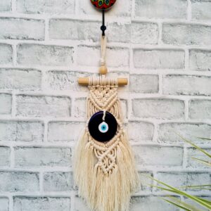 Boho Macrame Evil Eye (With Hook)