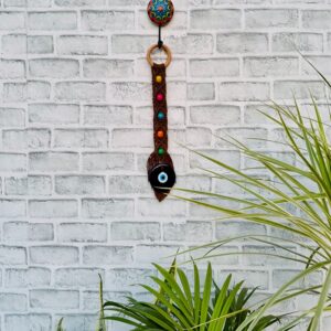Macrame Beaded Evil Eye Brown (With Hook)