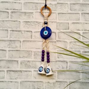 Handcrafted Protection & Elegance Long Bells Evil Eye (With Hook)