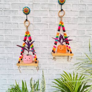 Colorful Beaded Mini Wall Shelves (With Hook)