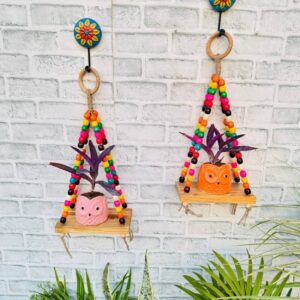 Colorful Beaded Mini Wall Shelves (With Hook)